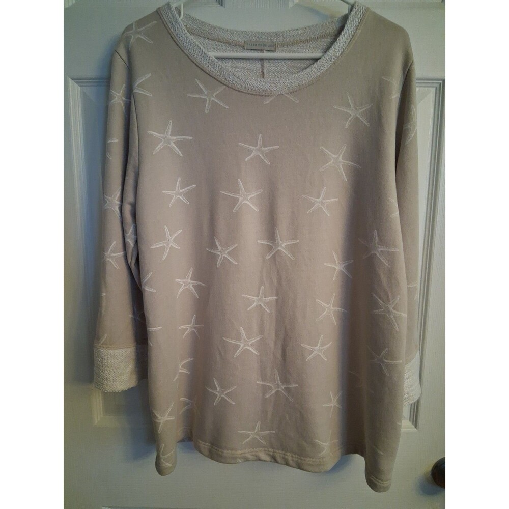 Fresh Produce Tunic Womens M Cotton Pullover Long Sleeves  USA Soft As Can Be!